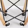 Стул Eames SIMPLE DSW голубой, литой полипропилен, стальной каркас, натуральный массив бука