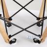 Стул Eames SIMPLE DSW голубой, литой полипропилен, стальной каркас, натуральный массив бука