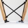 Стул Eames SIMPLE DSW голубой, литой полипропилен, стальной каркас, натуральный массив бука