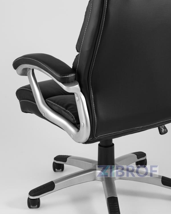 TopChairs Power офисное черное, обивка из экокожи, механизм регулировки Top Gun