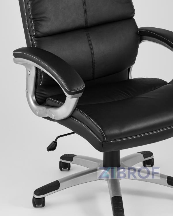 TopChairs Power офисное черное, обивка из экокожи, механизм регулировки Top Gun