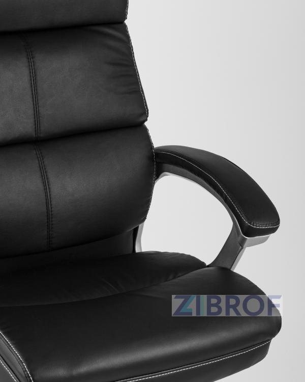 TopChairs Power офисное черное, обивка из экокожи, механизм регулировки Top Gun
