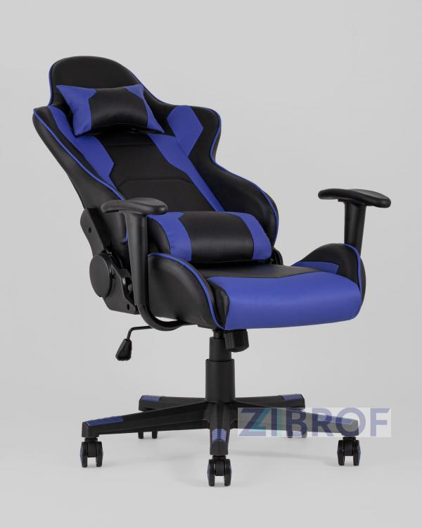 Игровое кресло компьютерное TopChairs Diablo синее геймерское