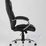 TopChairs President офисное черное в обивке из экокожи, механизм качания и регулировки Top Gun