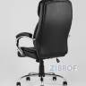 TopChairs President офисное черное в обивке из экокожи, механизм качания и регулировки Top Gun