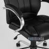 TopChairs President офисное черное в обивке из экокожи, механизм качания и регулировки Top Gun