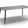 "Вилладжио" Обеденный стол 180х100см, столешница HPL, цвет серый гранит 12мм