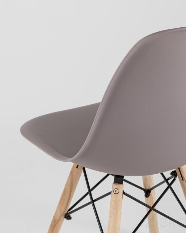 Стул Style DSW темно-бежевый, литой полипропилен, стальной каркас, натуральный массив бука
