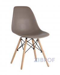 Стул Style DSW темно-бежевый, литой полипропилен, стальной каркас, натуральный массив бука