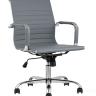 Компьютерное кресло TopChairs City S офисное серое, обивка экокожа, механизм качания и регулировки по высоте