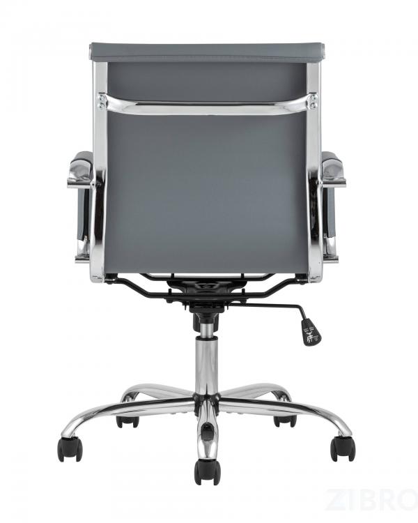 Компьютерное кресло TopChairs City S офисное серое, обивка экокожа, механизм качания и регулировки по высоте