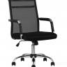 Компьютерное кресло TopChairs Clerk офисное черное в обивке из экокожи, механизм качания Top Gun