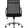 Компьютерное кресло TopChairs Clerk офисное черное в обивке из экокожи, механизм качания Top Gun