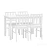 Обеденная группа INGRID из стола и четырех стульев деревянные, ножки стола и каркас стульев из массива гевеи цвет
