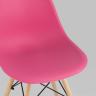 Комплект из четырех стульев Style DSW маджента, литой полипропилен, стальной каркас, натуральный массив бука
