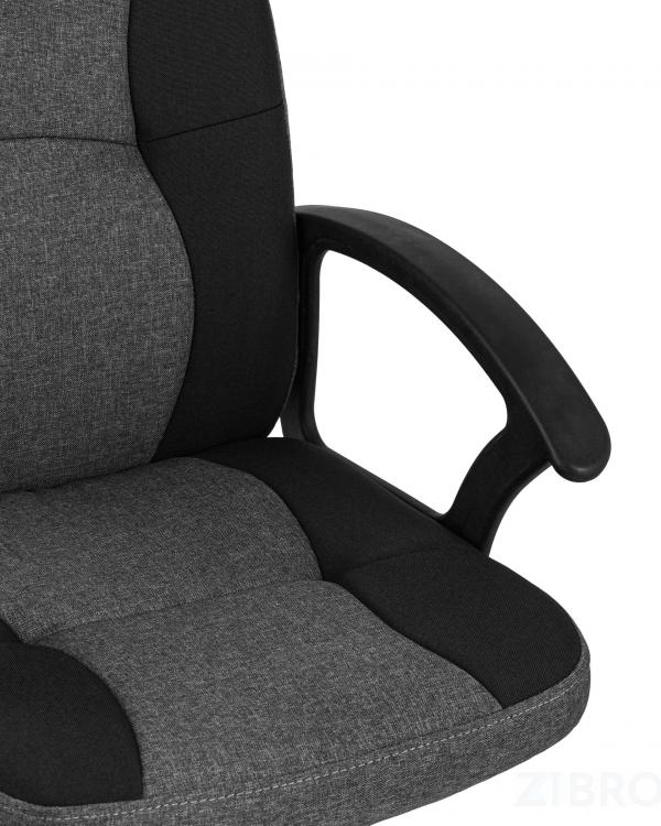 Компьютерное кресло TopChairs Comfort офисное черное в текстильной обивке с механизмом регулировки по высоте
