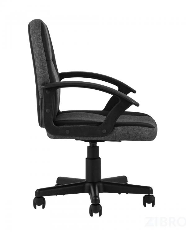 Компьютерное кресло TopChairs Comfort офисное черное в текстильной обивке с механизмом регулировки по высоте