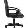 Компьютерное кресло TopChairs Comfort офисное черное в текстильной обивке с механизмом регулировки по высоте