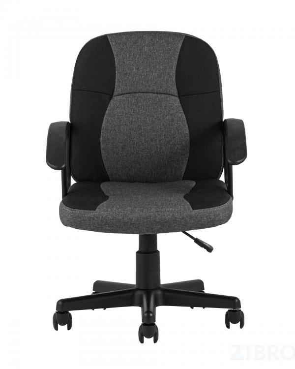 Компьютерное кресло TopChairs Comfort офисное черное в текстильной обивке с механизмом регулировки по высоте