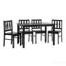 Обеденная группа INGRID из стола и четырех стульев деревянные, ножки стола и каркас стульев из массива гевеи