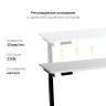 Стол с регулировкой высоты E6 черный/ЛДСП белый, 120x60