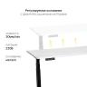 Стол с регулировкой высоты 2A3 черный/ЛДСП белый, 140x60 Стол с регулировкой высоты 2A3 черный/ЛДСП белый, 140x60
