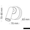 Настенный светильник (бра) Technical C038WL-L3W3K