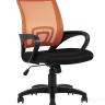 Компьютерное кресло TopChairs Simple офисное оранжевое в обивке из текстиля с сеткой, механизм качания Top Gun