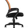 Компьютерное кресло TopChairs Simple офисное оранжевое в обивке из текстиля с сеткой, механизм качания Top Gun