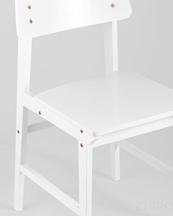 Комплект из двух стульев ODEN WOOD из массива гевеи белый