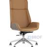 Компьютерное кресло TopChairs Crown офисное для руководителя коричневое, обивка экокожа, металлический каркас