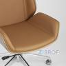 Компьютерное кресло TopChairs Crown офисное для руководителя коричневое, обивка экокожа, металлический каркас