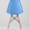 Стул Eames Style DSW голубой, литой полипропилен, стальной каркас, натуральный массив бука