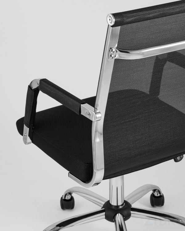 Компьютерное кресло TopChairs Clerk офисное черное в обивке из экокожи, механизм качания Top Gun