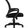 Компьютерное кресло TopChairs Simple офисное черное в обивке из текстиля с сеткой, механизм качания Top Gun