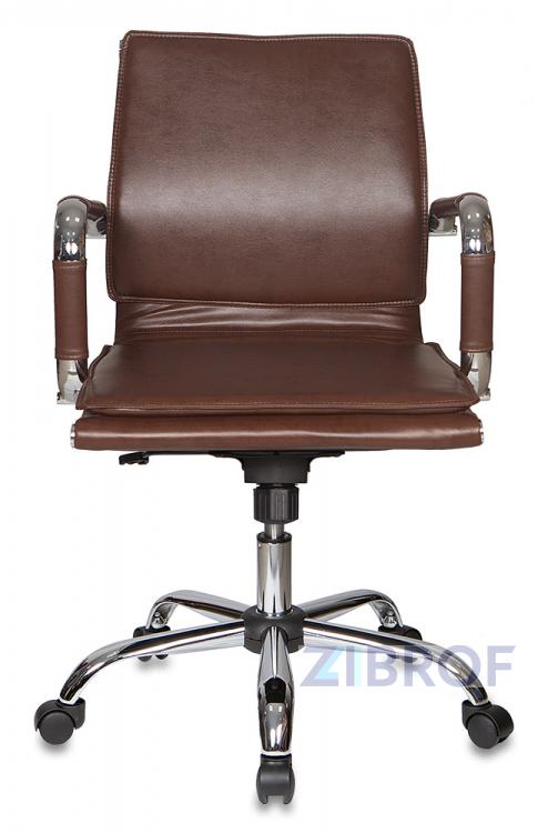 для руководителя офисное Бюрократ CH-993-LOW/BROWN низкая спинка коричневый экокожа кресто