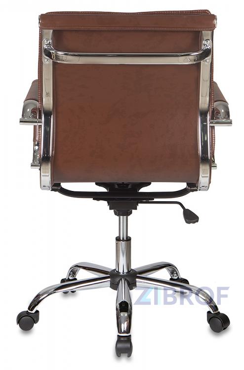 для руководителя офисное Бюрократ CH-993-LOW/BROWN низкая спинка коричневый экокожа кресто