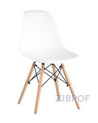 Стул Style DSW белый, высокопрочный литой полипропилен, сталь, натуральный массив бука