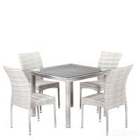 Комплект плетеной мебели T257A/Y380-W85-90x90 4Pcs Latte