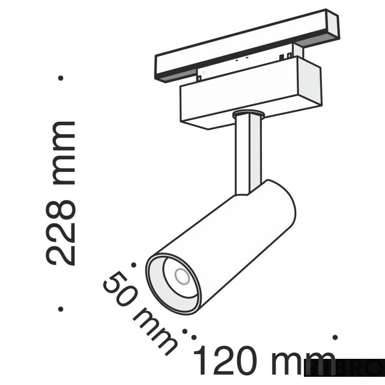 Трековый светильник Technical TR019-2-10W3K-B