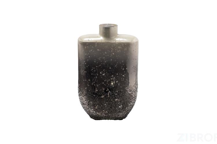 71PN-52209 Ваза декоративная стекл. серо-золотистая 16*9*25см