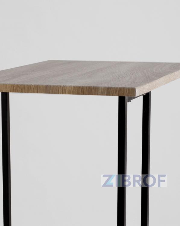 Журнальный столик Рози 30х50х74 см, металлический каркас, столешница цвет дерево