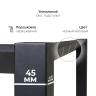 Стол офисный ST45 черный/ЛДСП коричневый дуб, 160x70