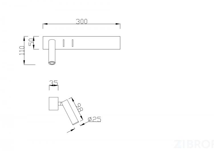 Настенный светильник (бра) Technical C031WL-L8B3K