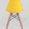 Комплект мебели детский стол Eames белый, 2 голубых стульчика и 2 желтых стульчика