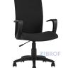 Компьютерное кресло TopChairs Harmony офисное черное в прочной текстильной обивке, механизм регулировки по высоте