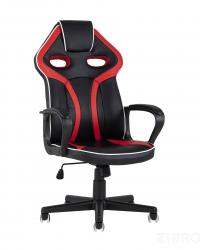 Игровое кресло TopChairs Racer Lighti черное с красным геймерское