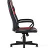 Игровое кресло TopChairs Racer Lighti черное с красным геймерское