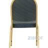 Банкетный стул Раунд 20мм -золотой, синяя корона, жаккардовая обивка, наполнитель плотный поролон