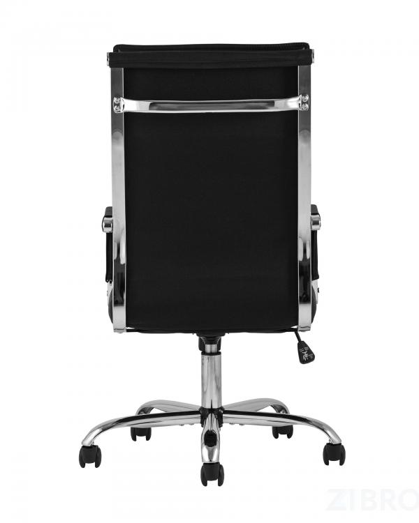 Компьютерное кресло TopChairs Original офисное черное в обивке из экокожи, механизм качания Top Gun